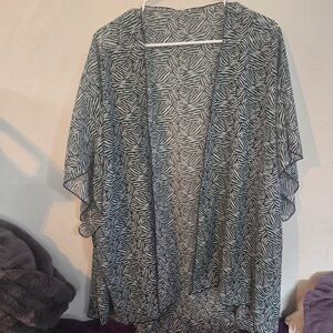 Zebra Print Kimono Cardigan